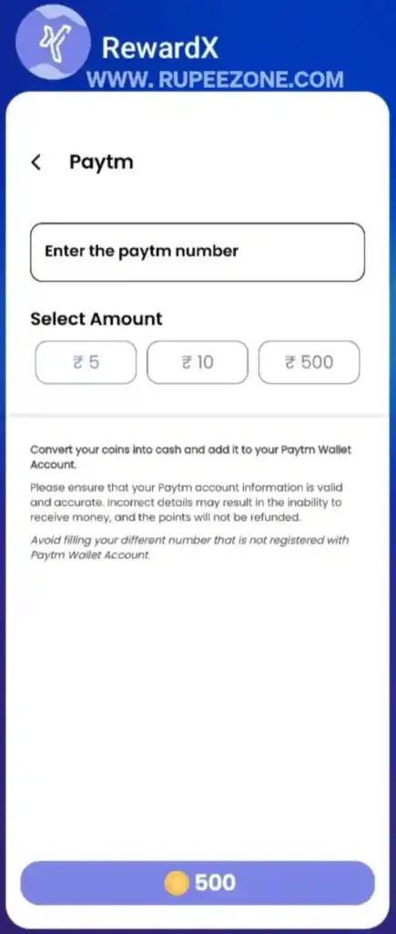 How to Withdraw Cash In Reward X App ?